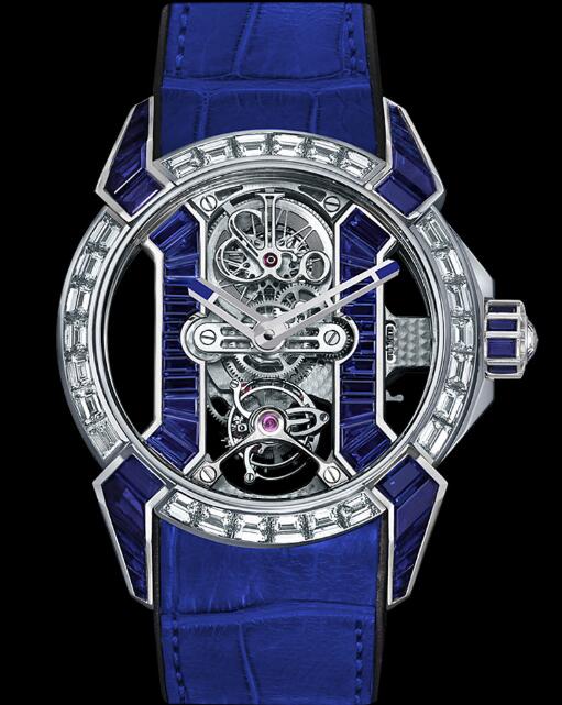 Jacob & Co. Epic X Tourbillon Baguette Blue Sapphires Watch Replica EX500.30.BD.BB.A Jacob and Co Watch Price